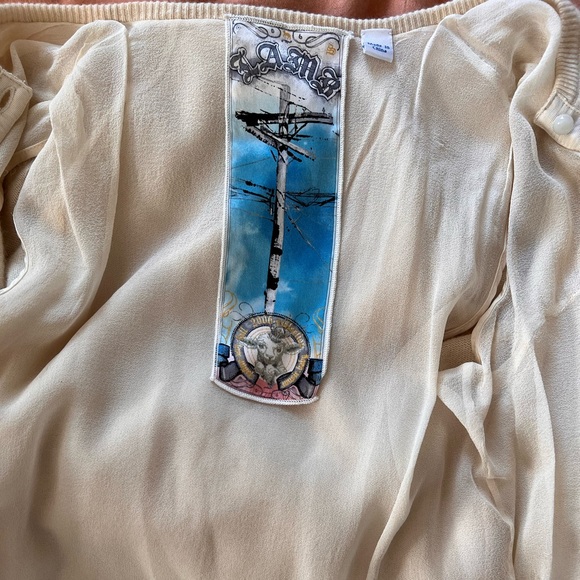 Vintage L.A.M.B. Gwen Stefanie Cashmere and beaded cardigan xs - Picture 5 of 8